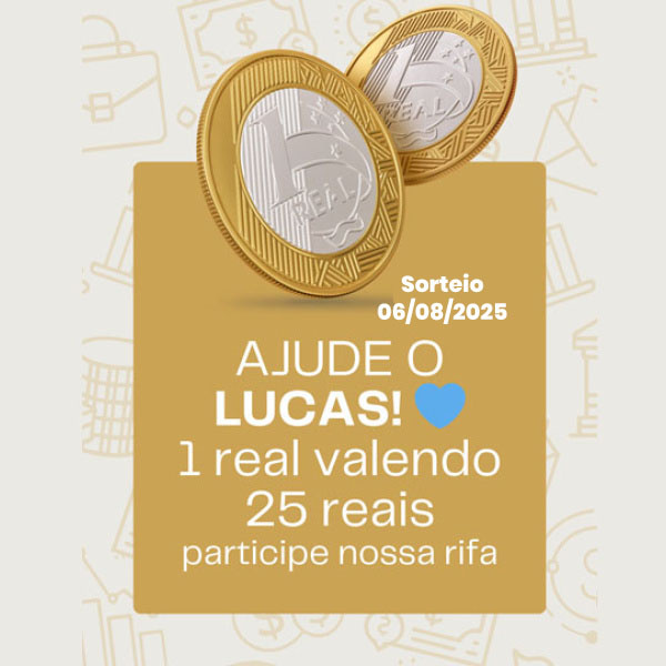 🎁 RIFA SOLIDÁRIA Edição 2 – AJUDE O LUCAS! 💙